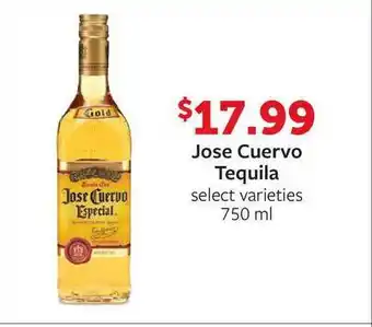 Fareway Jose Cuervo Tequila 750 Ml offer