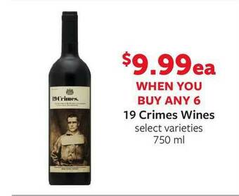 Fareway 19 Crimes Wines offer
