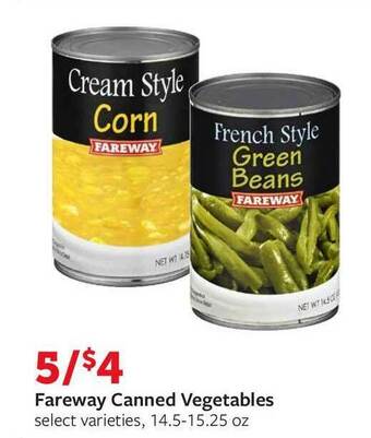 Fareway Fareway Canned Vegetables offer