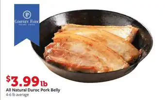 Fareway All Natural Duroc Pork Belly offer