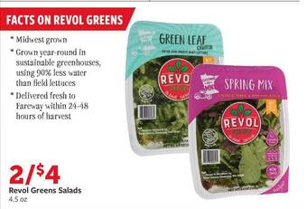 Fareway Revol Greens Salads offer