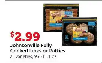 Fareway Johnsonville Fully Cooked Links Or Patties offer