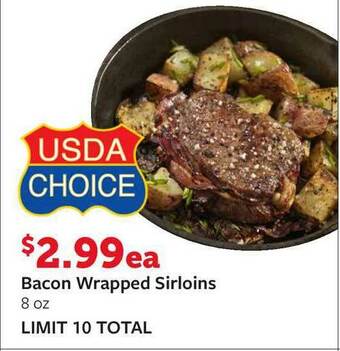 Fareway Bacon Wrapped Sirloins offer
