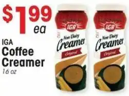 IGA Coffee Creamer offer