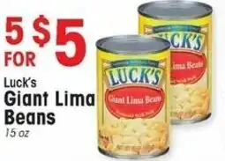 IGA Luck's Giant Lima Beans 15 oz offer