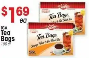 IGA Tea Bags offer