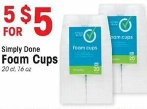 IGA Simply Done Foam Cups offer