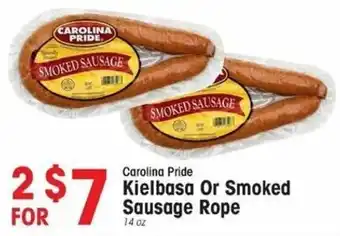 IGA Kielbasa Or Smoked Sausage Rope 14 oz offer