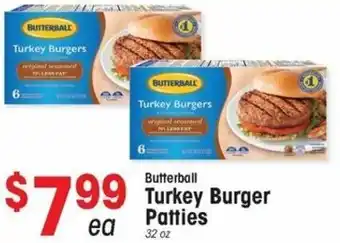 IGA Butterball Turkey Burger Patties 32 oz offer