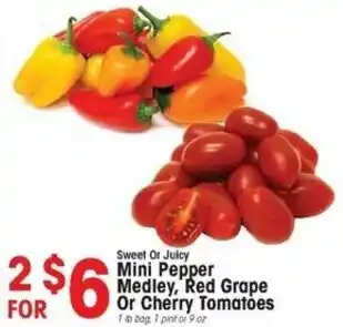 IGA Mini Pepper Medley, Red Grape Or Cherry Tomatoes offer