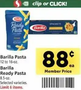 Safeway Barilla Pasta , Barilla Ready Pasta 8.5- oz offer