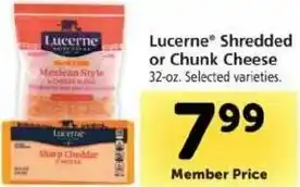 Safeway Lucerne Shredded Or Chunk Cheese 32 oz offer
