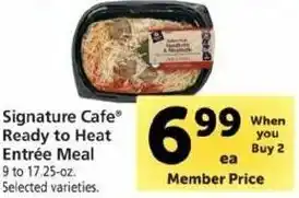 Safeway Signature Cafe Ready To Heat Entrée Meal offer