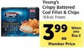 Safeway Young's Crispy Battered Cod Fillet & Chips offer