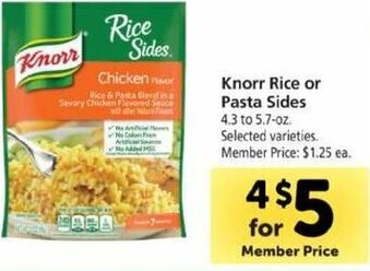 Safeway Knorr Rice Or Pasta Sides offer