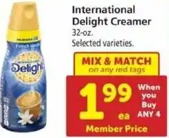 Safeway International Delight Creamer 32 oz offer