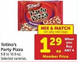 Safeway Totino's Party Pizza offer