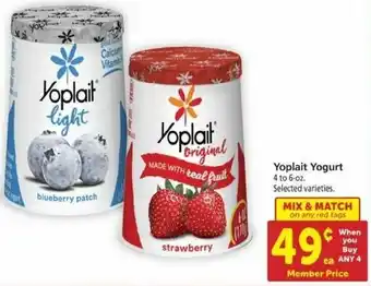 Safeway Yogaplait Yogurt 4-6 oz offer