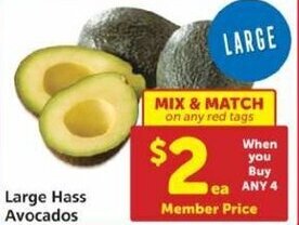 Safeway Large Hass Avocados offer