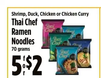 KTA Super Stores Shrimp Duck Chicken Or Chicken Curry Thai Chef Ramen Noodles offer