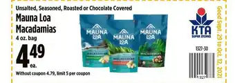 Unsalted Seasoned Roasted Or Chocolate Covered Mauna Loa Macadamias