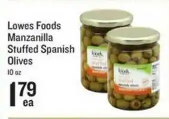 Lowes Foods Lowes Foods Manzanilla Stuffed Spanish Olives offer