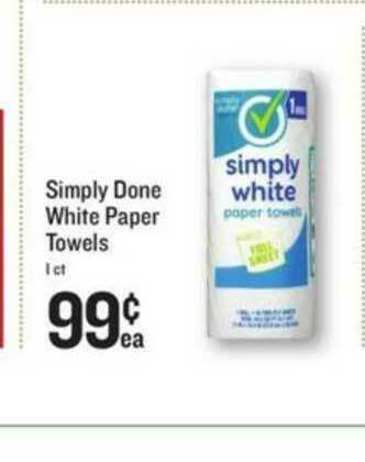 Lowes Foods Simply Done White Paper Towels offer