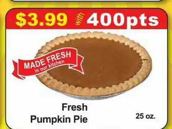 Market Basket Fresh Pumpkin Pie offer