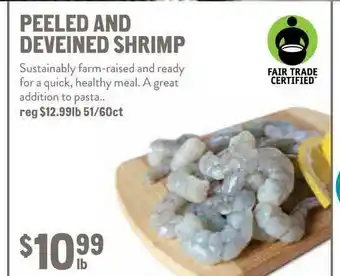 New Seasons Market Peeled And Devend Shrimp offer