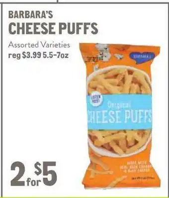 New Seasons Market Barbara's Cheese Puffs offer