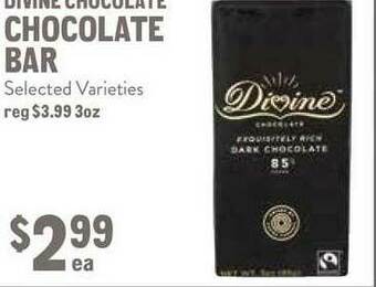 New Seasons Market Divine Chocolate Chocolate Bar offer