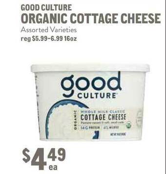 New Seasons Market Good Culture Organic Cottage Cheese offer