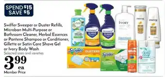 Pavilions Swiffer Sweeper Or Duster Refills, Microban Multi-Purpose Or Bathroom Cleaner, Herbal Essences Or Pantene Shampoo Or Conditio offer