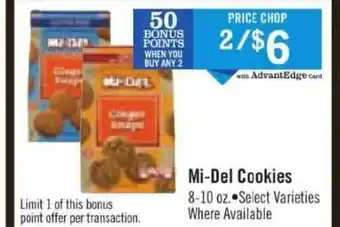 Price Chopper Mi-del Cookies offer