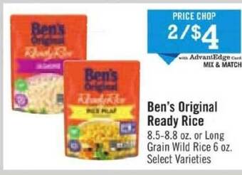 Price Chopper Ben's Original Ready Rice offer
