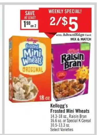 Price Chopper Kellogg's Frosted Mini Wheats offer