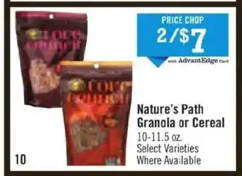 Price Chopper Nature's Path Granola Or Cereal offer