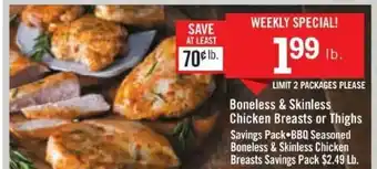 Price Chopper Boneless & Skinless Chicken Breasts Or Thighs offer