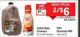 Price Chopper Coffee Mate Creamers Pics Chocolate Milk offer