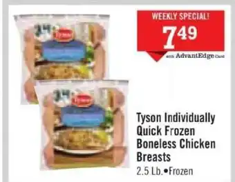 Price Chopper Tyson Individually Quick Frozen Boneless Chicken Breasts offer