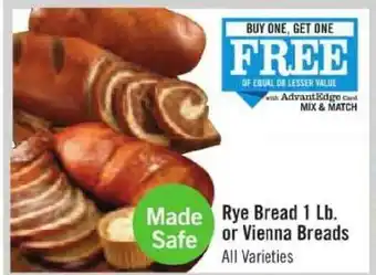 Price Chopper Rye Bread 1 Lb. Or Vienna Breads offer