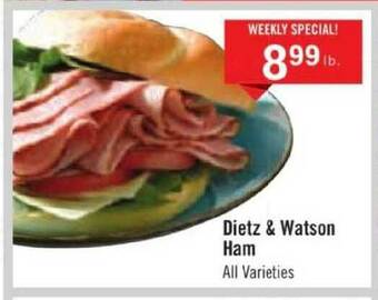 Price Chopper Dietz & Watson Ham offer