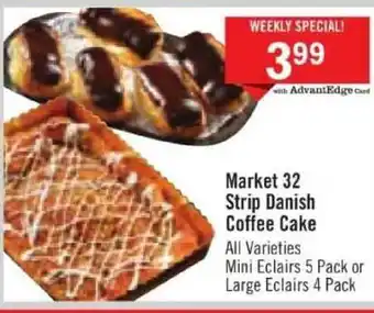Price Chopper Market 32 Strip Danish Coffee Cake offer