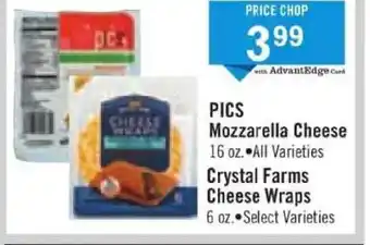 Price Chopper Pics Mozzarella Cheese Crystal Farms Cheese Wraps offer