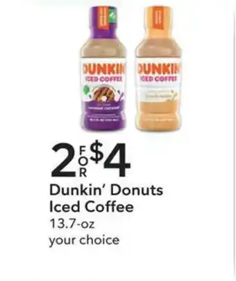 Publix Dunkin'donuts Iced Coffee offer
