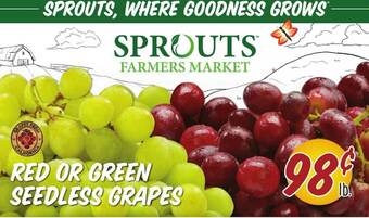 Sprouts Farmers Market Red Or Green Seedless Grapes offer