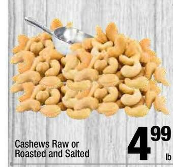 Super King Markets Cashews Raw Or Roasted And Salted offer