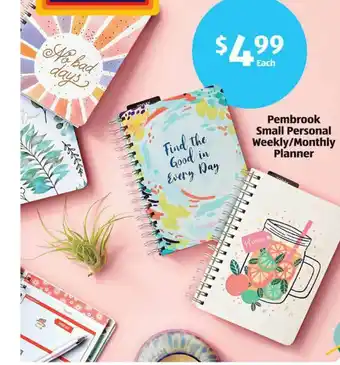 Aldi Pembrook Small Personal Weekly-monthly Planner offer