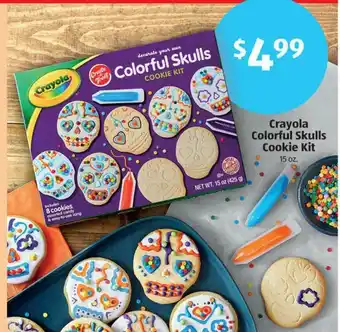 Aldi Crayola Colorful Skulls Cookie Kit offer