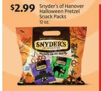 Aldi Snyder's Of Hanover Halloween Pretzel Snack Packs offer